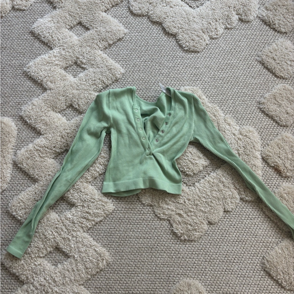 Urban Outfitters Mint Ribbed Top